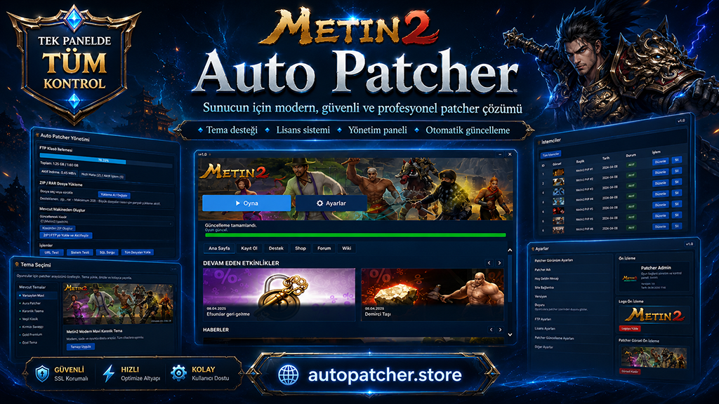 Profesyonel Patcher Kontrol Panel